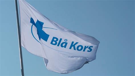 blå kors støtte.